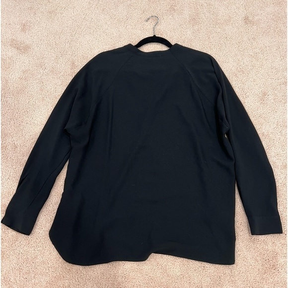 Pure Navy Black Long Sleeve Blouse - Size Large - Picture 2 of 3